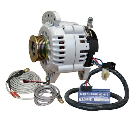 Balmar Alternator 120 AMP 12V 3.15in Dual Foot Saddle K6 Pulley Regulator &amp; Temp Sensor 60-YP-MC-120-K6
